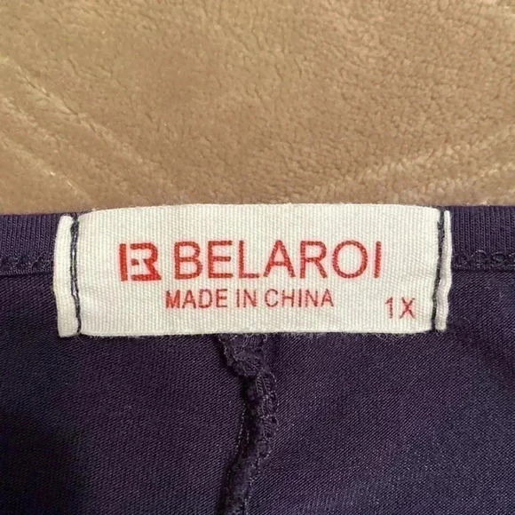 Belaroi Navy Blue 1X Short Sleeve Dress. - Picture 4 of 8